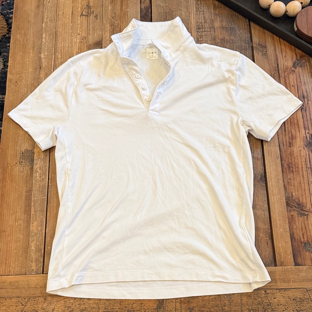 J. Crew Classic White Polo Shirt